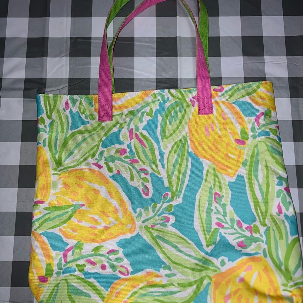 Lilly Pulitzer bright colors 🍋 lemon tote bag​ - Picture 7 of 9